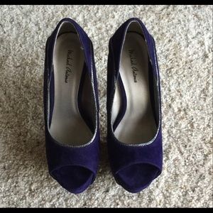 Blue and Black Pumps